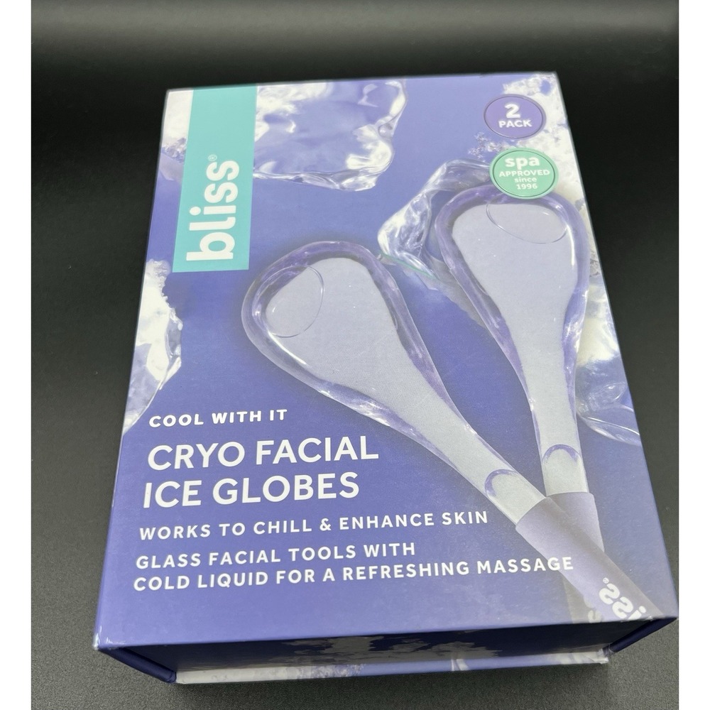 Bliss Ice Glass Globes Cryo Facial Massager (2‎ Pack) Reduce Eye Face Puffiness